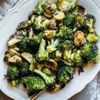 roasted vegetables on a platter