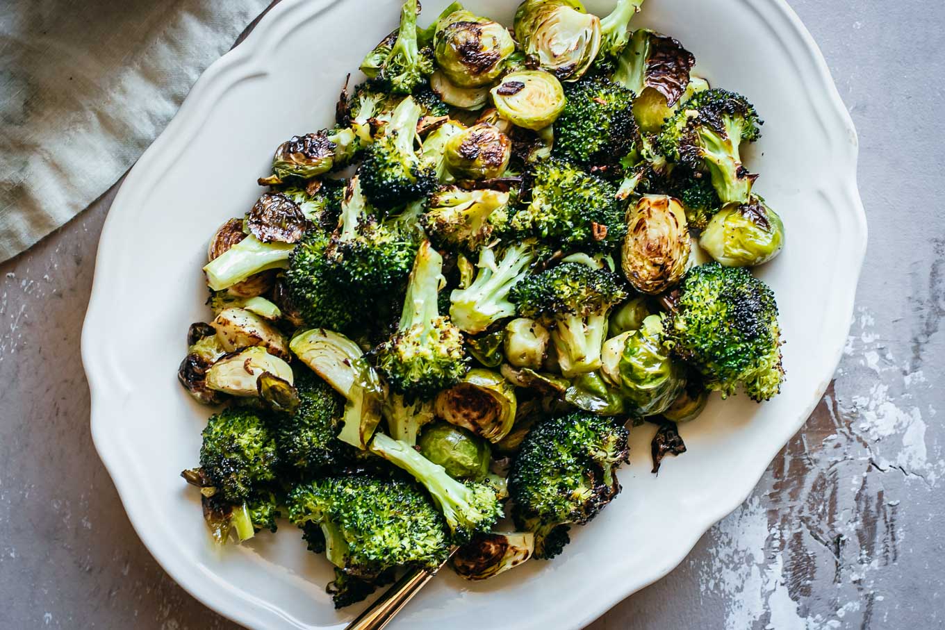 roasted vegetables on a platter
