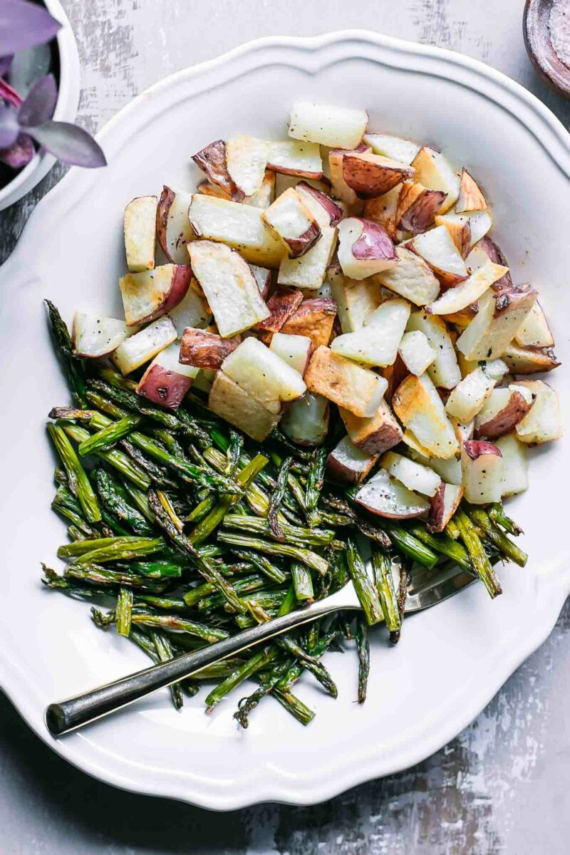 Roasted Potatoes and Asparagus